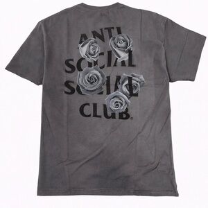 Anti Social Social Club Gray rose shirt size XL